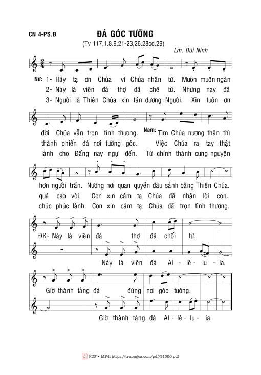 Sheet PDF of Đá Góc Tường