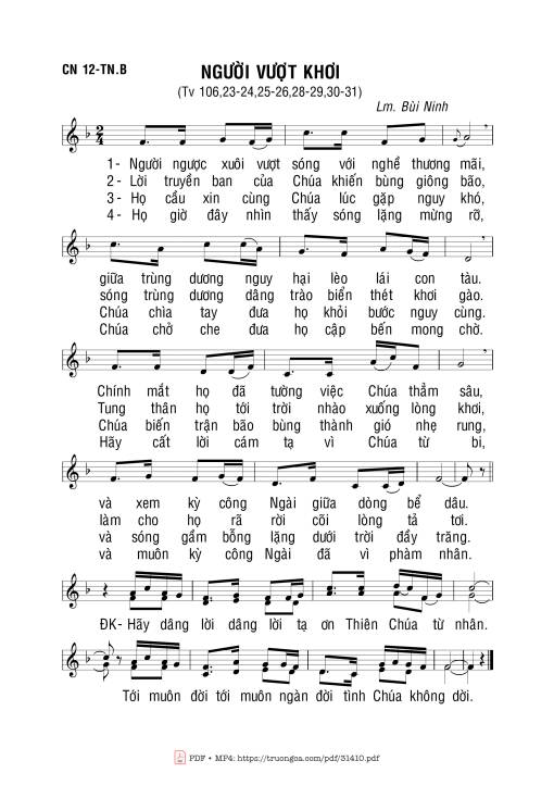 Sheet PDF of Người Vượt Khơi