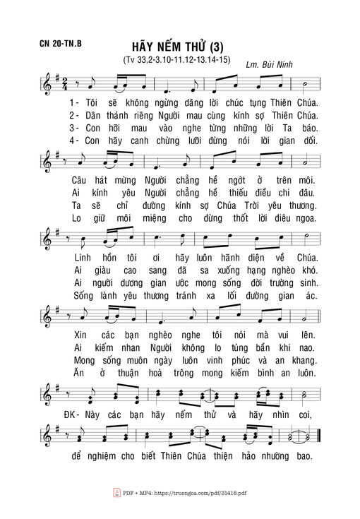 Sheet PDF of Hãy Nếm Thử (3)