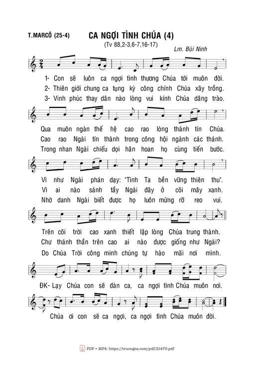 Thánh Vịnh 88, Ca Ngợi Tình Chúa (4