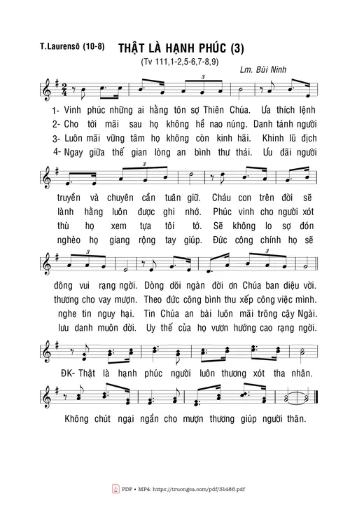 Thánh Vịnh 111, Thật Là Hạnh Phúc 3