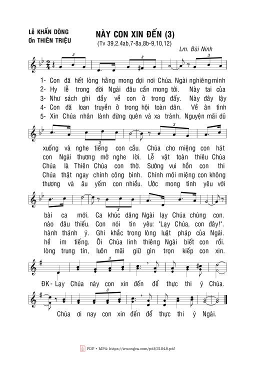 Sheet PDF of Thánh Vịnh 39, Này Con Xin Đến (3