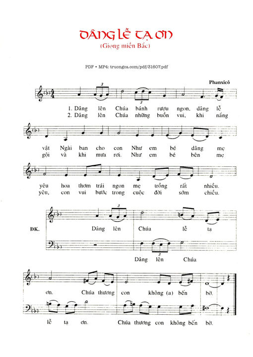 Dâng Lễ Tạ Ơn (Bắc)