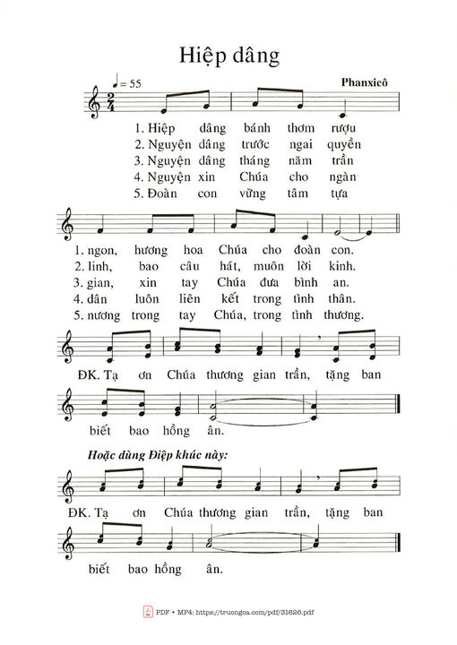 Hiệp Dâng 2 - Phanxico