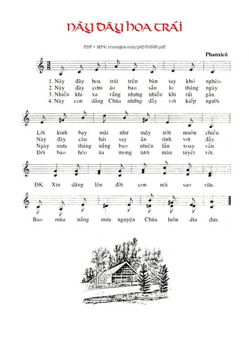 Sheet PDF of Này Đây Hoa Trái