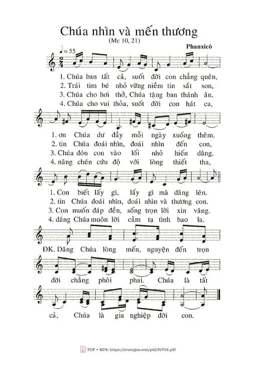 Chúa Nhìn Và Mến Thương