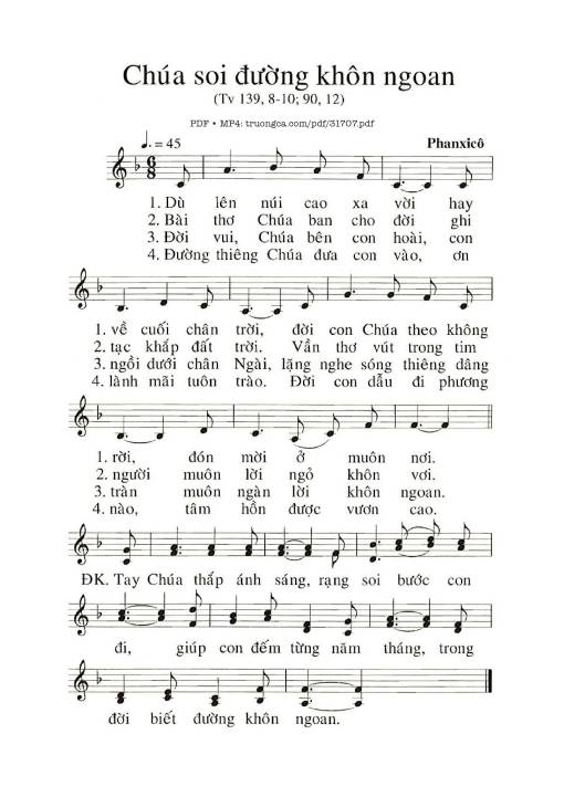 Sheet PDF of Chúa Soi Đường Khôn Ngoan