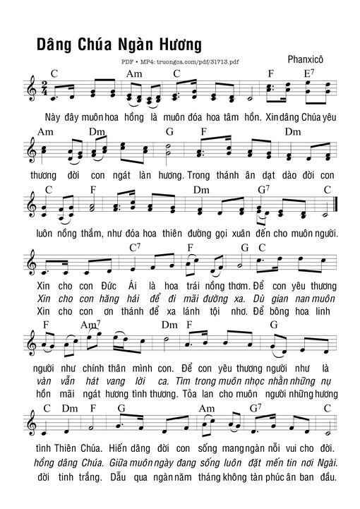 Dâng Chúa Ngàn Hương