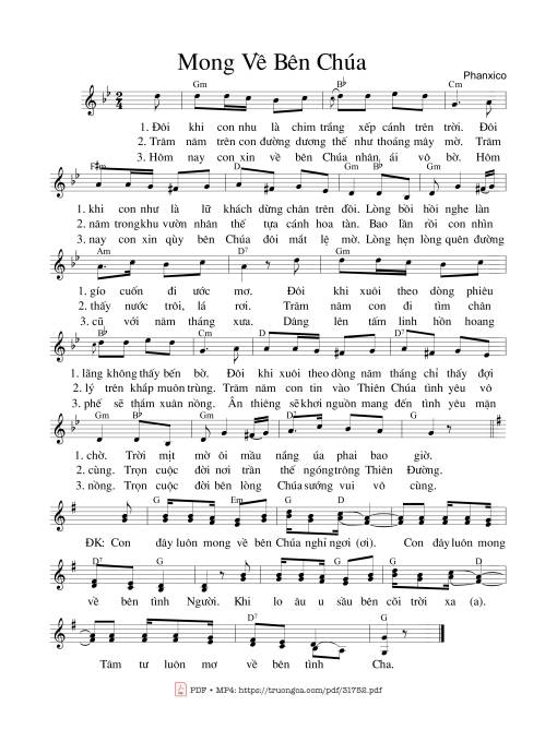 Sheet PDF of Mong Về Bên Chúa