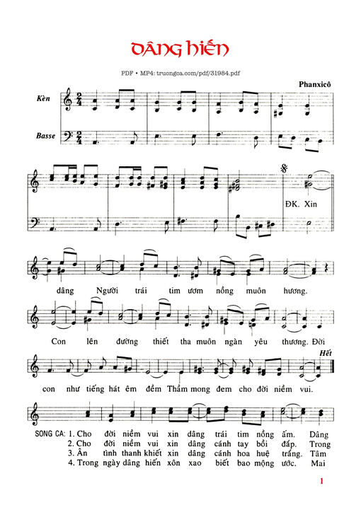 Dâng Hiến - Phanxico