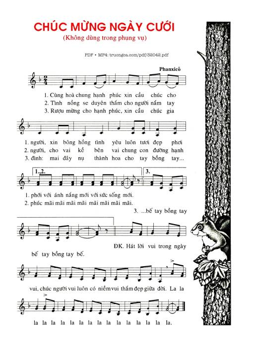 Sheet PDF of Chúc Mừng Ngày Cưới