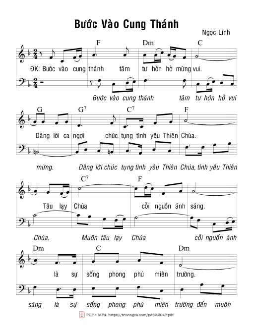 Sheet PDF of Bước Vào Cung Thánh 2