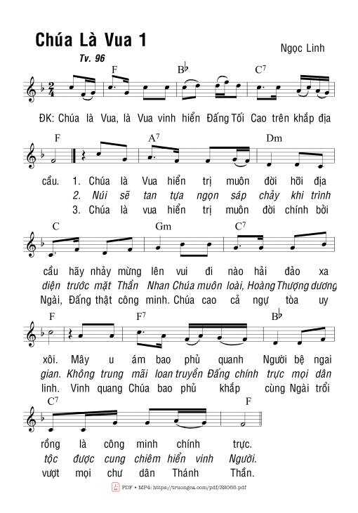 Thánh Vịnh 96, Chúa Là Vua 1