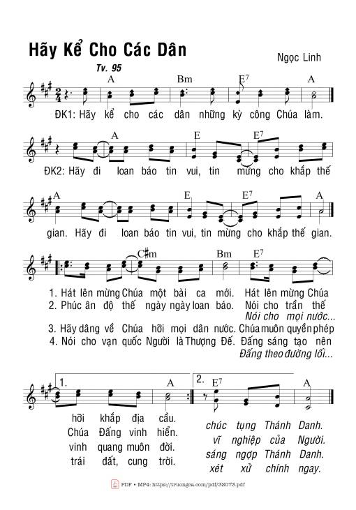 Thánh Vịnh 95, Hãy Kể Cho Các Dân