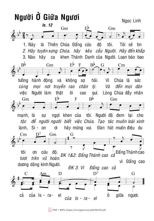 Sheet PDF of Người Ở Giữa Ngươi