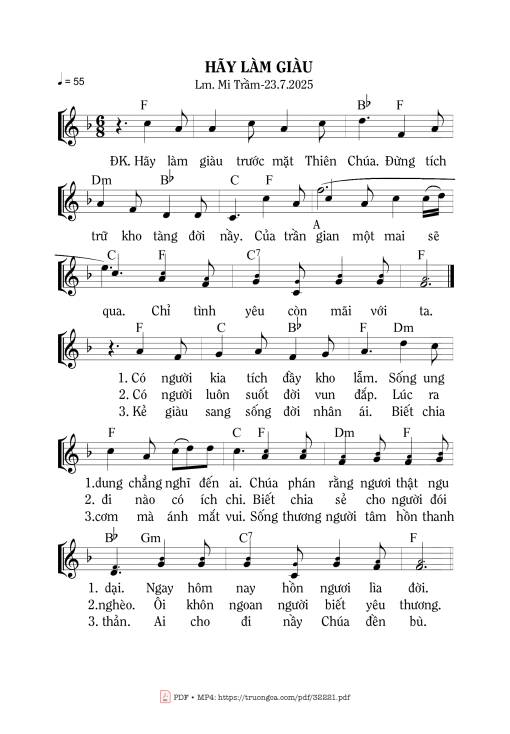 Sheet PDF of Hãy Làm Giàu