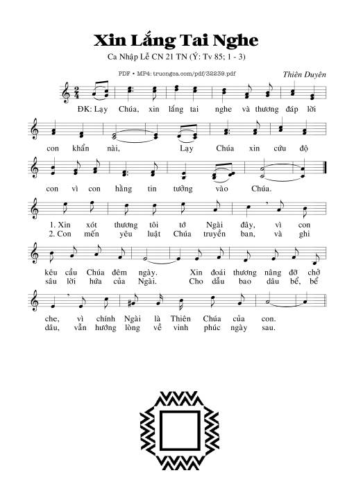 Thánh Vịnh 85, Xin Lắng Tai Nghe