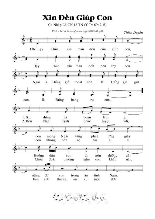 Sheet PDF of Xin Đến Giúp Con (Tv, 69)