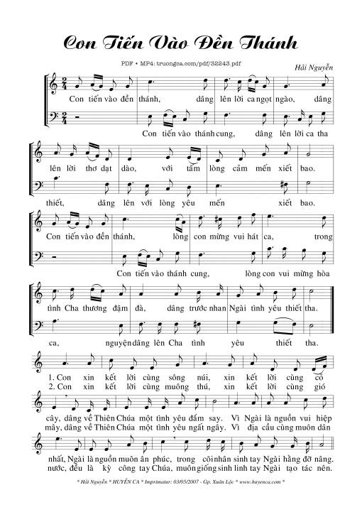 Con Tiến Vào Đền Thánh