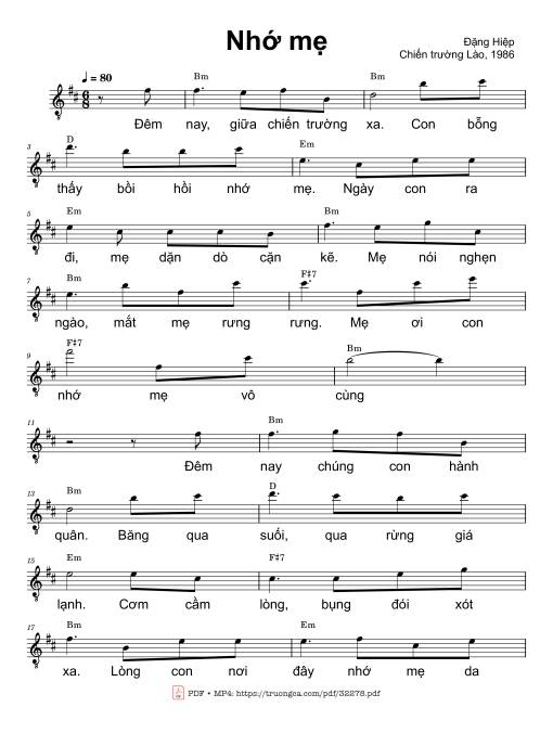 Nhớ mẹ - Đặng Hiệp