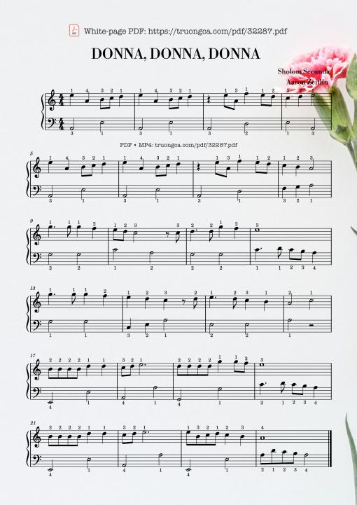 Donna, donna, donna Piano for Kid