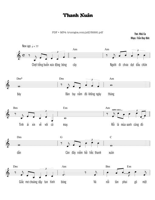 Thanh xuân - Trần Duy Đức