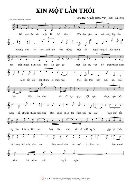 Xin một lần thôi