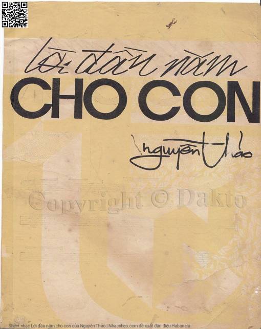 Sheet PDF of Lời đầu năm cho con