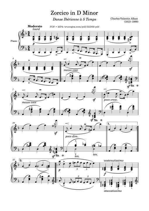 Zorcico in D Minor Piano