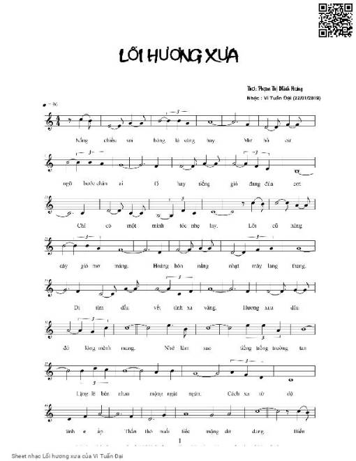 Sheet PDF of Lối hương xưa