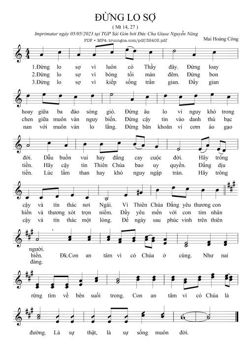 Đừng Lo Sợ - Mai Hoàng Công