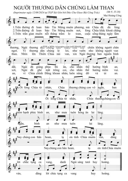 Sheet PDF of Người Thương Dân Chúng Lầm Than