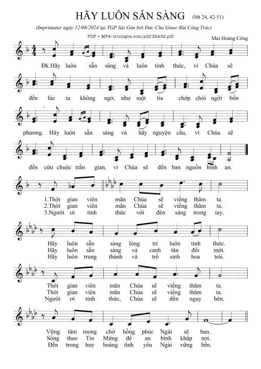 Sheet PDF of Hãy Luôn Sẵn Sàng