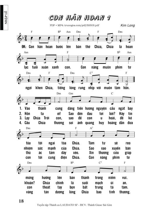 Sheet PDF of Con Hân Hoan 1