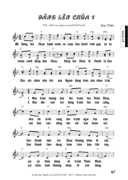 Dâng Lên Chúa 1