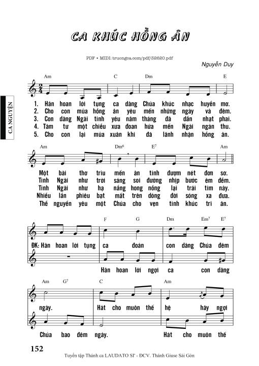 Ca Khúc Hồng Ân - Nguyễn Duy