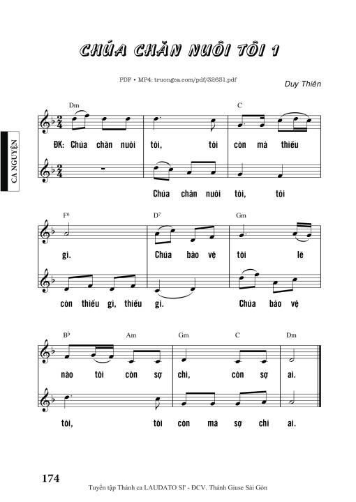 Sheet PDF of Chúa Chăn Nuôi Tôi 1