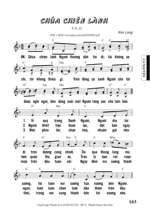 Sheet PDF of Chúa Chiên Lành