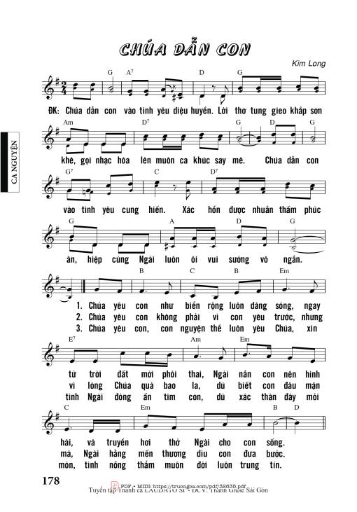 Sheet PDF of Chúa Dẫn Con