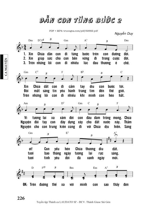 Sheet PDF of Dẫn Con Từng Bước 2
