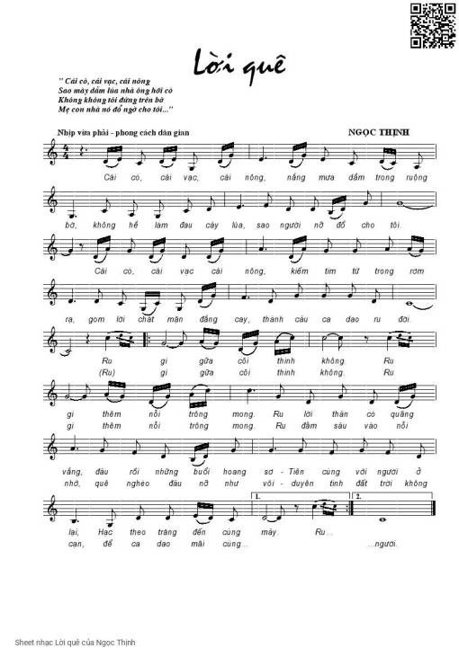 Lời quê - Ngọc Thịnh