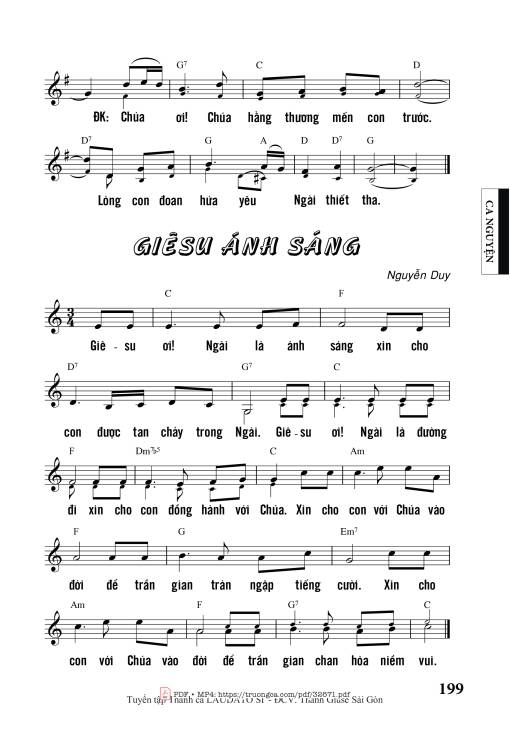 Sheet PDF of Giêsu Ánh Sáng