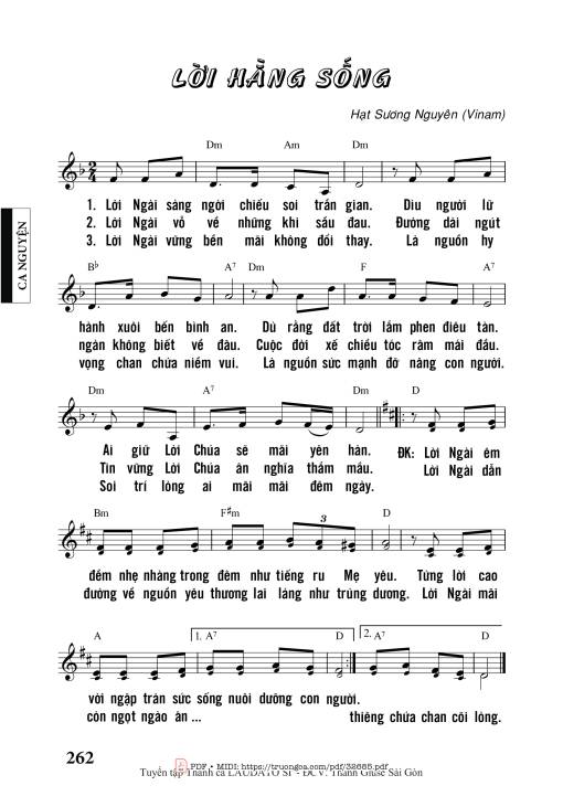 Sheet PDF of Lời Hằng Sống