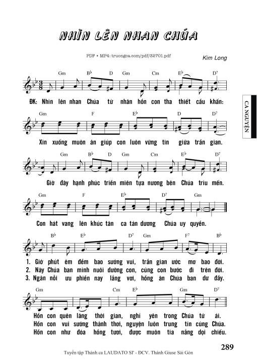 Sheet PDF of Nhìn Lên Nhan Chúa
