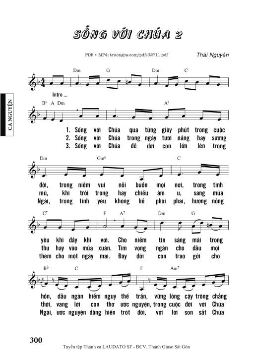 Sheet PDF of Sống Với Chúa 2