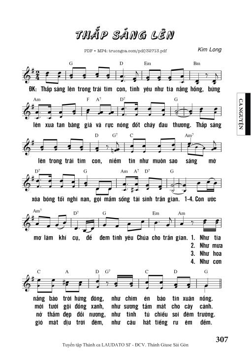 Sheet PDF of Thắp Sáng Lên