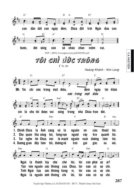 Sheet PDF of Tôi Chỉ Ước Trông