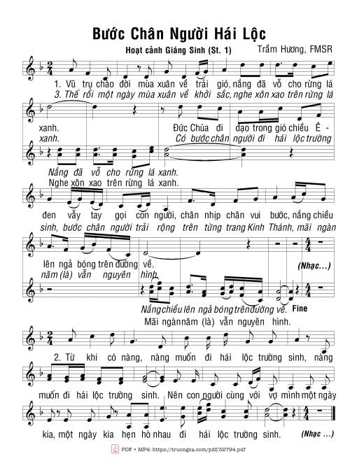 Sheet PDF of Bước Chân Người Hái Lộc