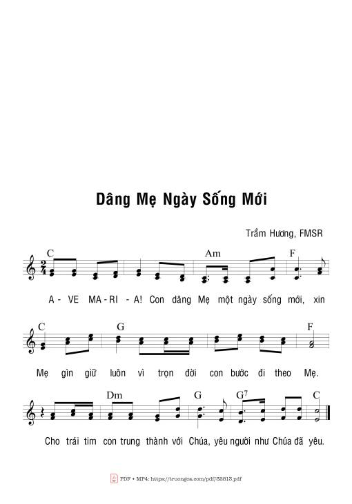 Dâng Mẹ Ngày Sống Mới