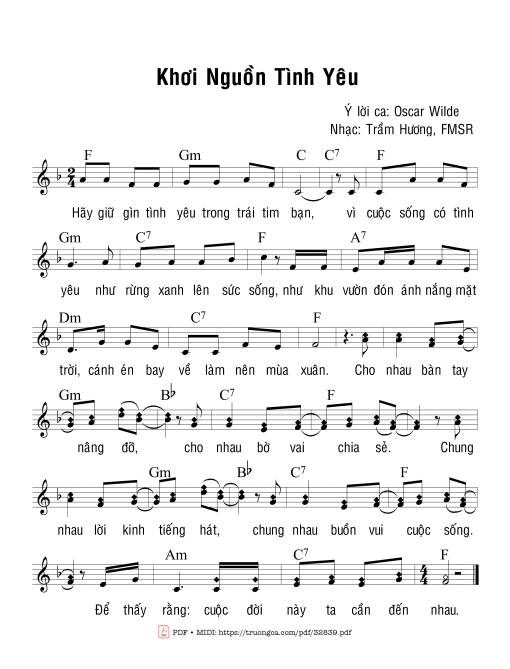 Sheet PDF of Khơi Nguồn Tình Yêu